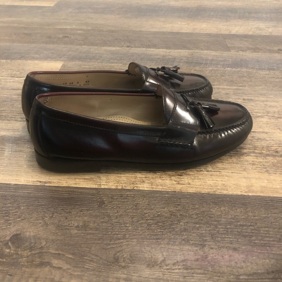 Cole Haan leather pinch tassel loafer burgundy pad insole leather sole 13 C EUC - Picture 5 of 12